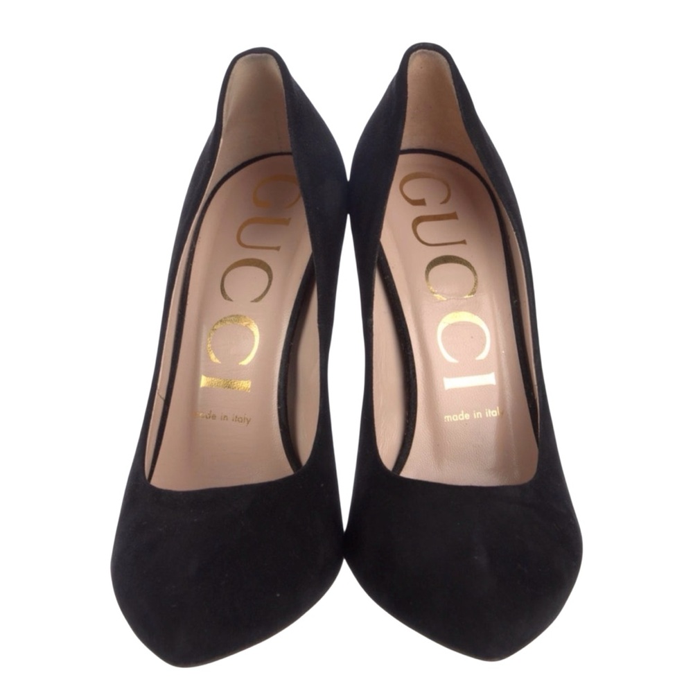 GUCCI Black Suede Almond Toe Stiletto Heel - Picture 3 of 8